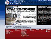 Tablet Screenshot of citizensunitedfoundation.com