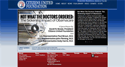 Desktop Screenshot of citizensunitedfoundation.org
